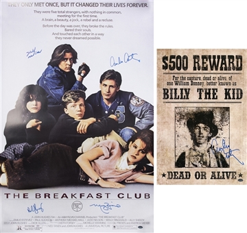 Lot of (2) Hollywood Entertainers and Actors Autographed Movie Posters Including Estevez, Ringwald, Nelson and Sheedy (Schwartz)